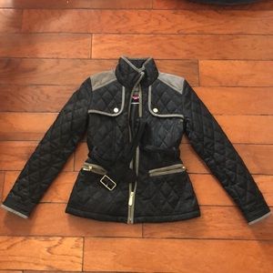 Vine camuto black and gray quilted jacket